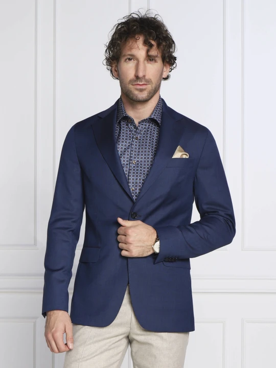 Zdjęcie produktu Oscar Jacobson Wełniana marynarka Ego Blazer | Regular Fit niebieski