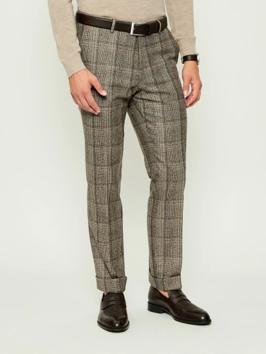 Zdjęcie produktu Oscar Jacobson Wełniane spodnie chino Dandy | Regular Fit beżowy