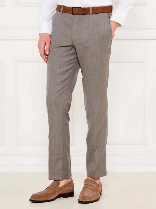 Zdjęcie produktu Oscar Jacobson Wełniane spodnie chino Dandy | Slim Fit szary