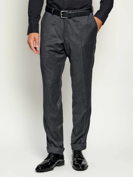Zdjęcie produktu Oscar Jacobson Wełniane spodnie chino | Regular Fit grafitowy