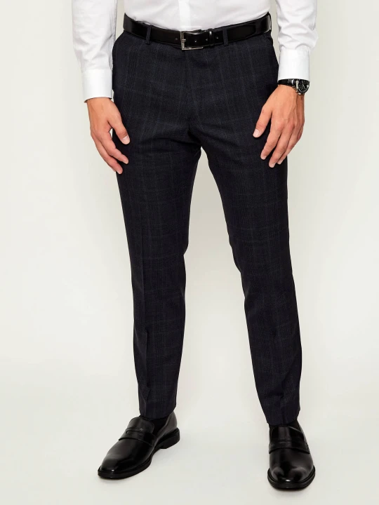 Zdjęcie produktu Oscar Jacobson Wełniane spodnie Dandy | Regular Fit granatowy