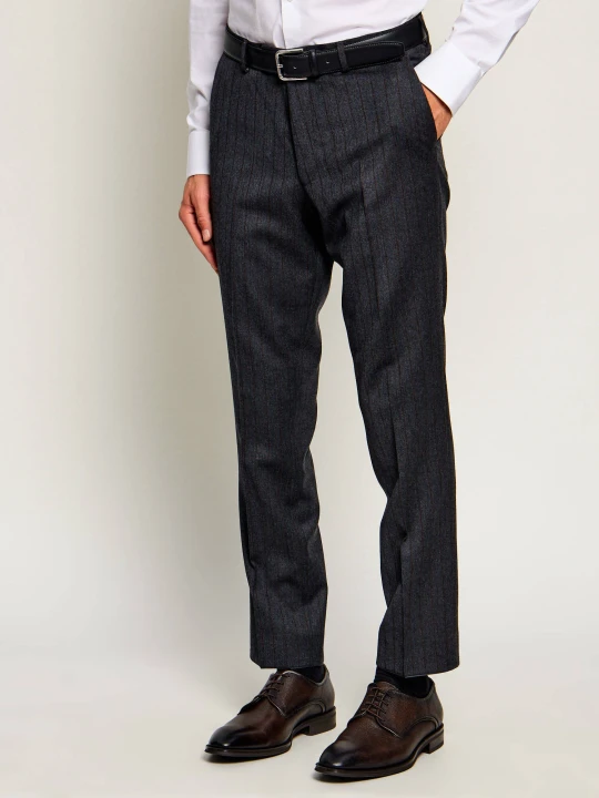 Zdjęcie produktu Oscar Jacobson Wełniane spodnie Dandy | Slim Fit grafitowy