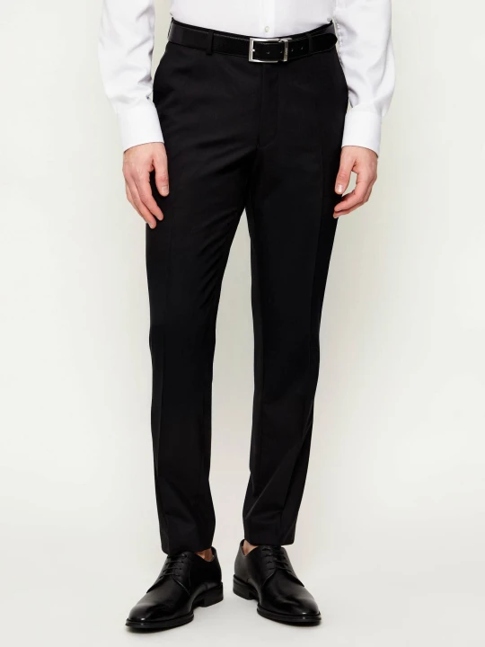 Zdjęcie produktu Oscar Jacobson Wełniane spodnie Denz | Slim Fit czarny