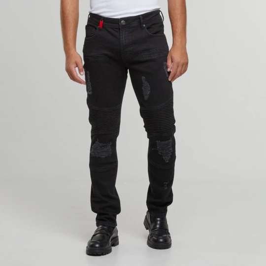 Zdjęcie produktu Oscar Ripped Slim Fit Jeans 2Y Studios czarny