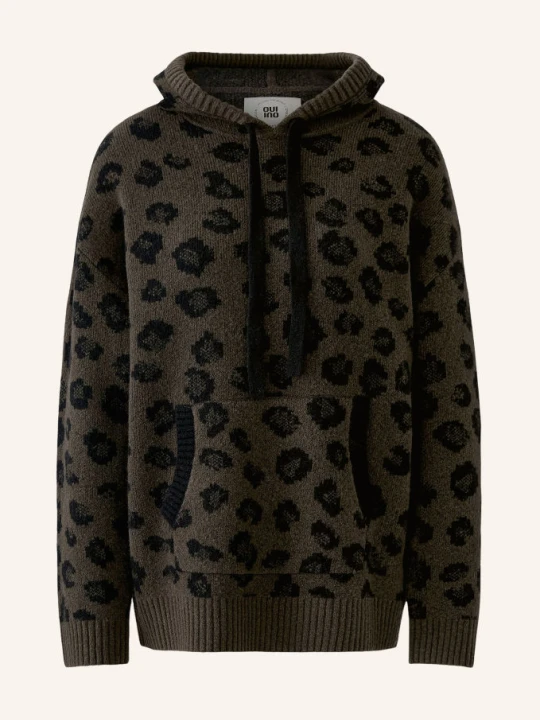 Zdjęcie produktu Oui Bluza Z Kapturem Z Dzianiny braun