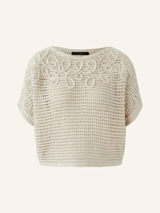 Zdjęcie produktu Oui Bluzka Z Dzianiny beige JASNOBRĄZOWY