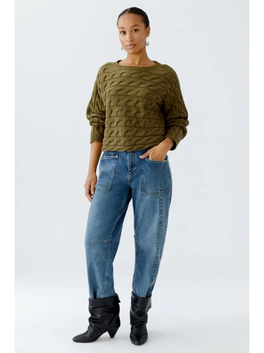Zdjęcie produktu Oui Sweter w kolorze khaki rozmiar: 36