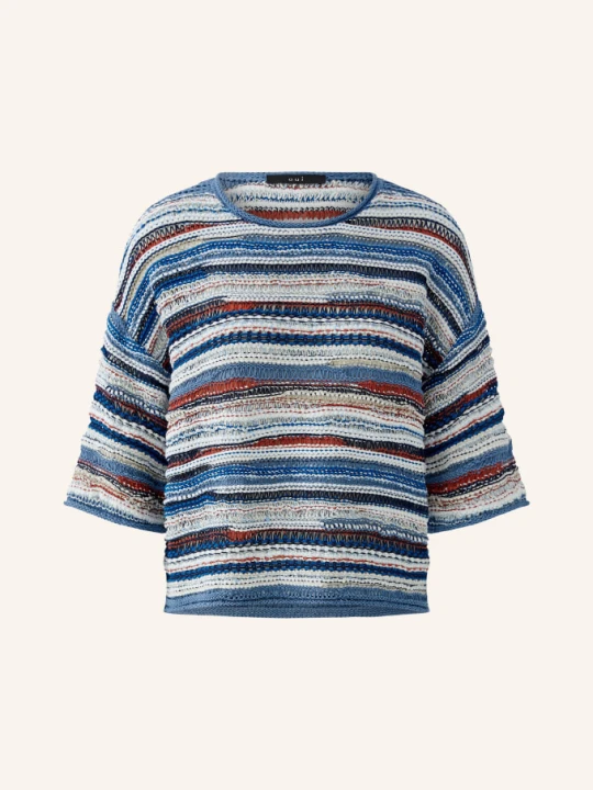 Zdjęcie produktu Oui Sweter Z Cekinami I Rękawami 3/4 blau