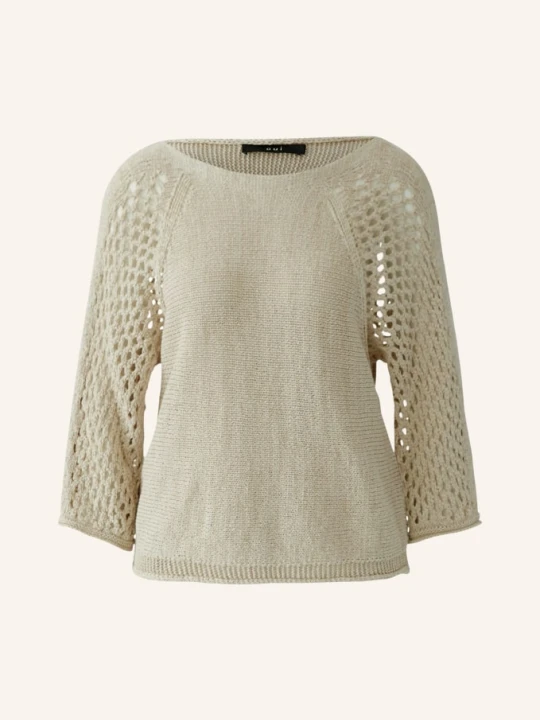 Zdjęcie produktu Oui Sweter Z Rękawami 3 / 4 beige JASNOBRĄZOWY