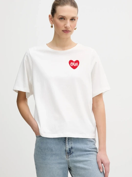 Zdjęcie produktu OUI t-shirt bawełniany biały