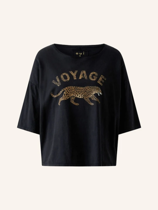 Zdjęcie produktu Oui T-Shirt Z Kamieniami Ozdobnymi schwarz