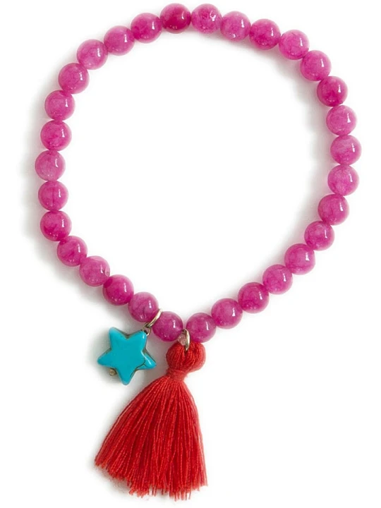 Zdjęcie produktu Overbeck and Friends Bransoletka "Hope" w kolorze różowym - Ø 6 cm rozmiar: onesize