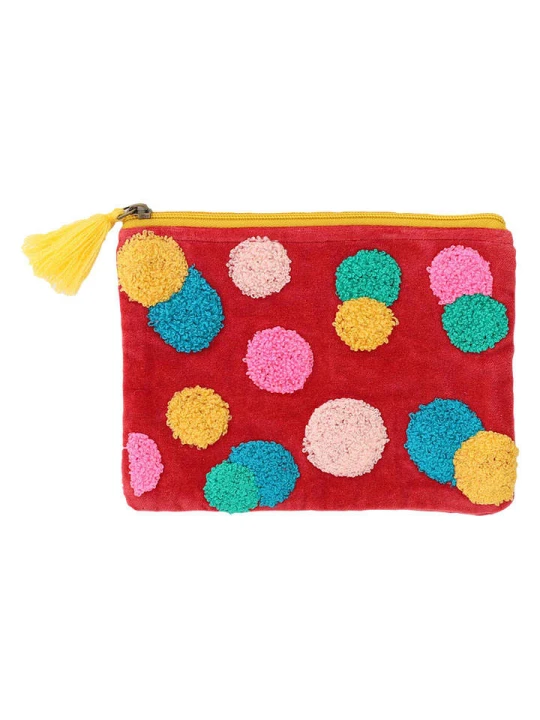 Zdjęcie produktu Overbeck and Friends Kosmetyczka "Dotty" w kolorze czerwonym ze wzorem - 21 x 15 cm rozmiar: onesize