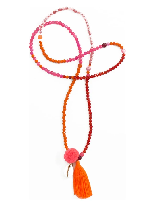 Zdjęcie produktu Overbeck and Friends Naszyjnik "Ibiza" ze wzorem - dł. 45 cm rozmiar: onesize