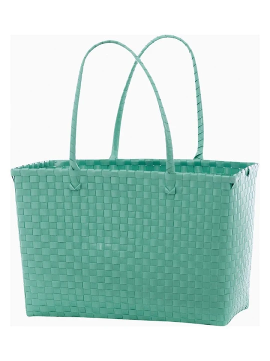 Zdjęcie produktu Overbeck and Friends Shopper bag "Aquamarin" w kolorze turkusowym - 43 x 28 x 23 cm rozmiar: onesize