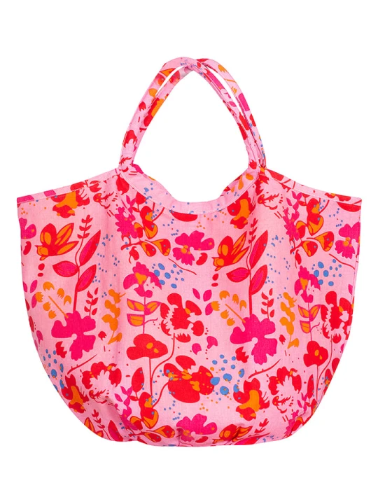 Zdjęcie produktu Overbeck and Friends Shopper bag "Viola" w kolorze jasnoróżowo-czerwonym - 63 x 45 x 29 cm rozmiar: onesize