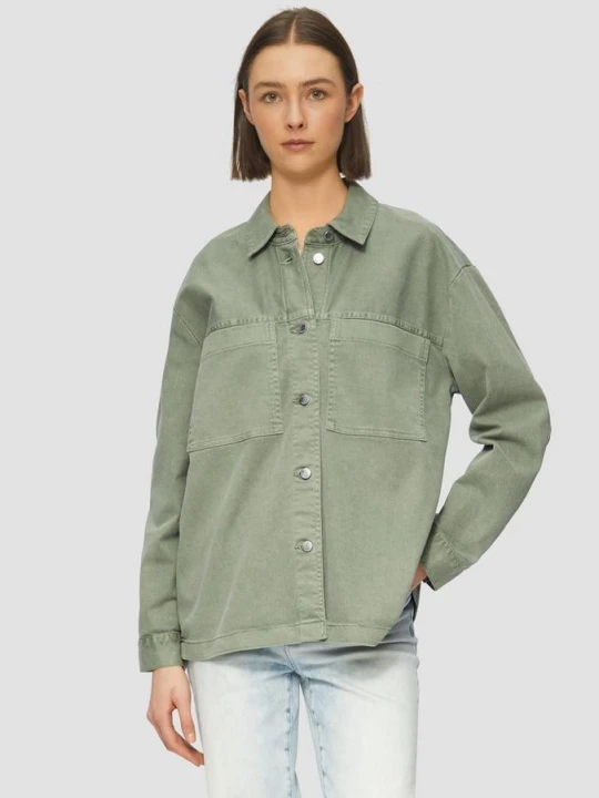Zdjęcie produktu Overshirt wykonany z twillu o luźnym kroju s.Oliver zielony
