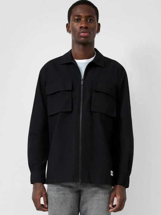 Zdjęcie produktu Overshirt z tkaniny ribstop QS czarny
