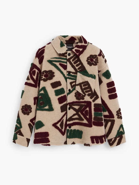 Zdjęcie produktu Oversize kurtka z flaneli Desigual MATERIAL FINISHES