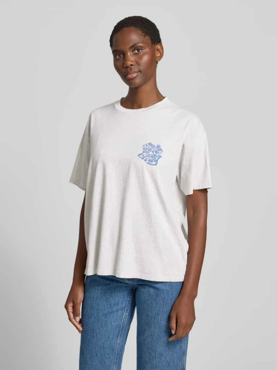 Zdjęcie produktu Oversize’owy T-shirt z nadrukiem logo Anine Bing Średnioszary