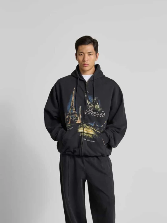 Zdjęcie produktu bluza rozpinana o kroju oversized z foto printem Vetements Czarny