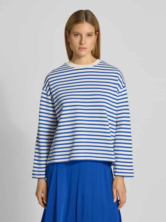 Zdjęcie produktu Oversized bluza z czystej bawełny model 'FRANKA MAARLEN' ARMEDANGELS Królewski niebieski