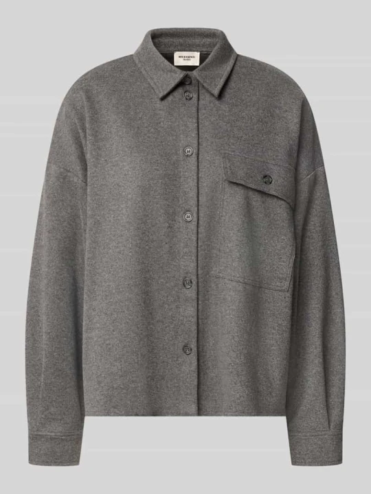 Zdjęcie produktu Oversized bluzka z długim rękawem z mieszanka wiskozy i bawełny model 'AGIATE' Weekend Max Mara Średnioszary