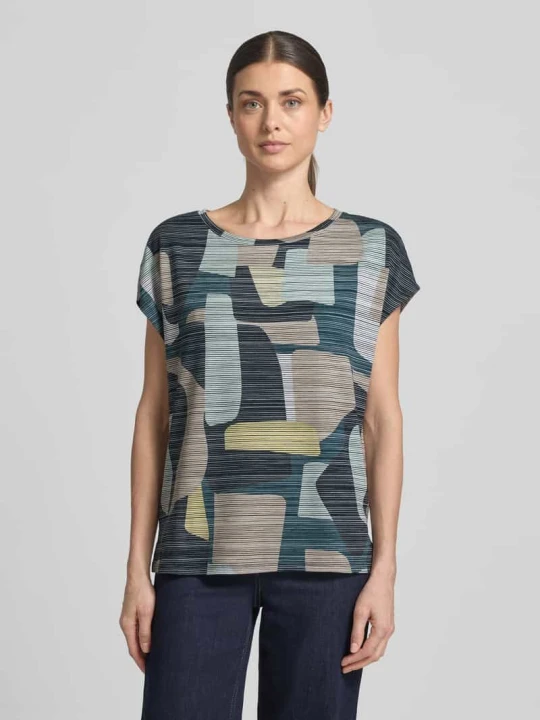Zdjęcie produktu Oversized t-shirt z mieszanki wiskozy Tom Tailor Petrol