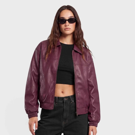 Zdjęcie produktu Oversized Cropped Jacket Decibel Czerwony
