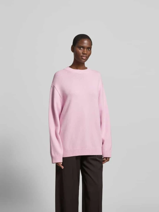 Zdjęcie produktu Oversized sweter wełniany z mieszanki wełny Nanushka Różowy