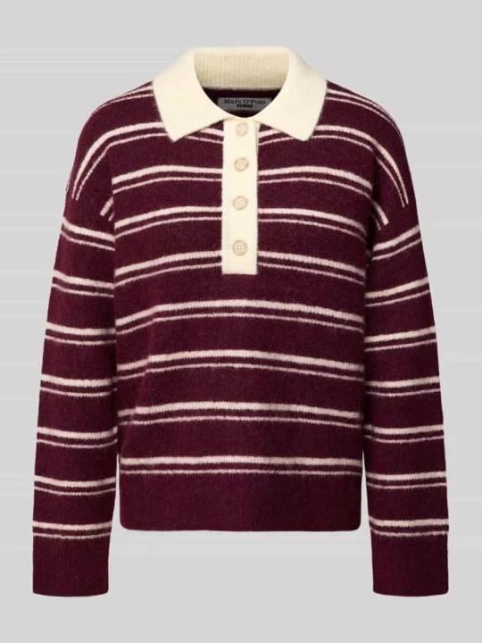 Zdjęcie produktu Oversized sweter z mieszanka alpaki i wełny Marc O'Polo Bordowy