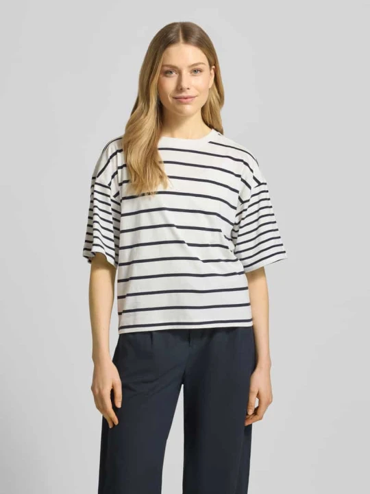 Zdjęcie produktu Oversized T-shirt z czystej Bawełna s.Oliver Granatowy