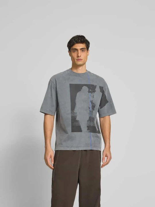 Zdjęcie produktu Oversized t-shirt z czystej bawełny A-Cold-Wall Średnioszary
