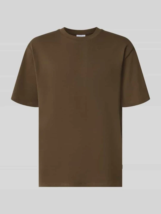 Zdjęcie produktu Oversized t-shirt z czystej bawełny lindbergh Czekoladowy