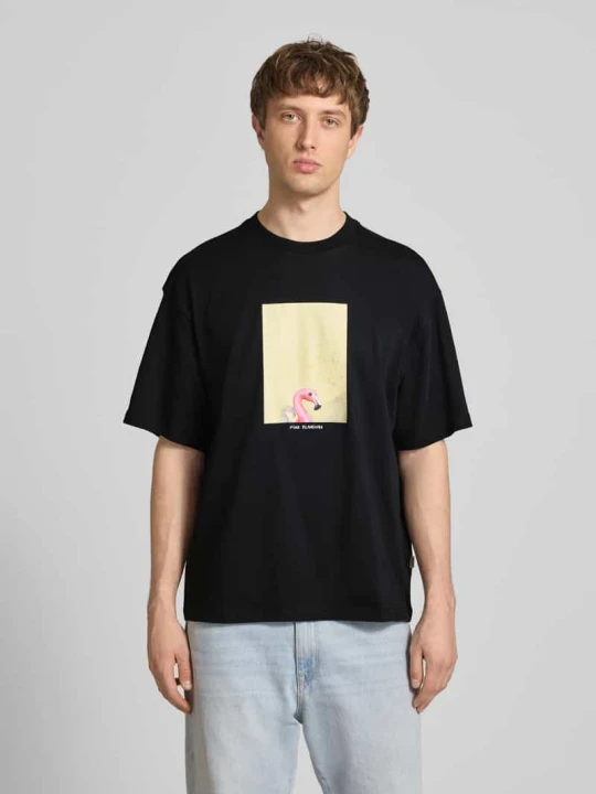 Zdjęcie produktu Oversized t-shirt z czystej bawełny model 'COOPER' Only & Sons Czarny