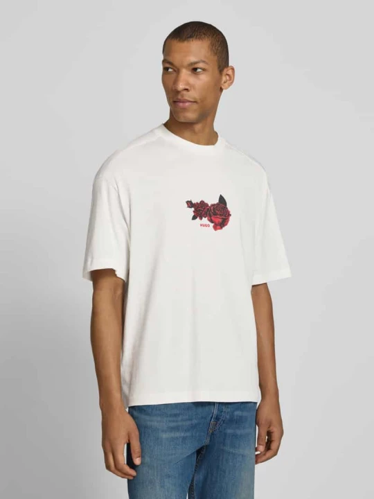 Zdjęcie produktu Oversized t-shirt z czystej bawełny model 'DOMANS' Hugo Gliniany
