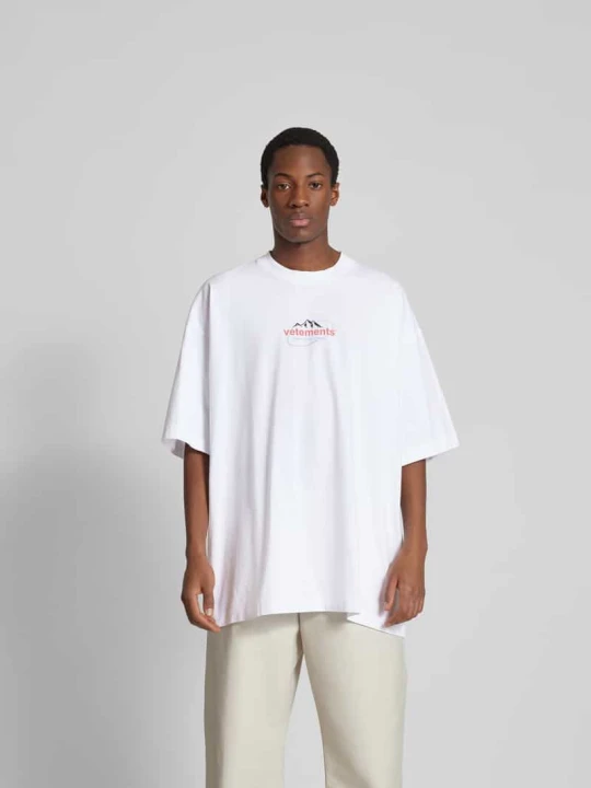 Zdjęcie produktu Oversized t-shirt z czystej bawełny Vetements Biały