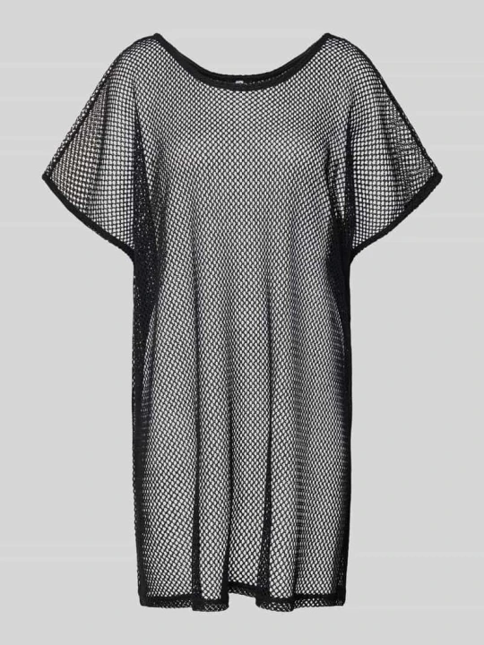 Zdjęcie produktu Oversized t-shirt z dodatkiem bawełny model 'KADY' Pieces Czarny