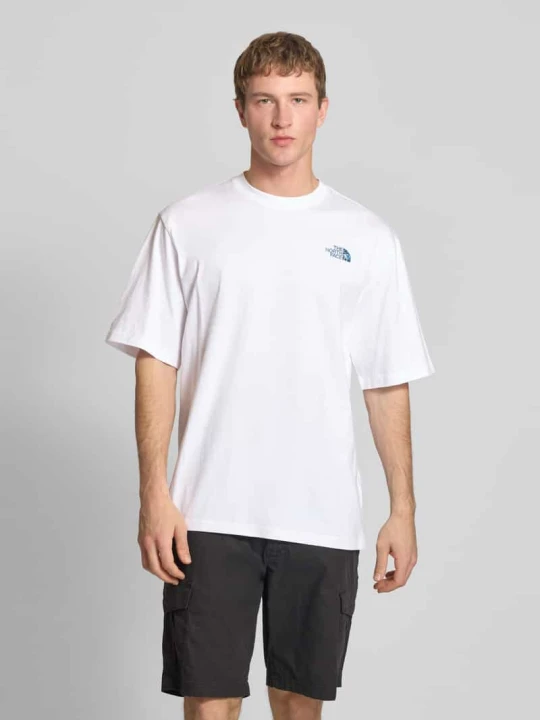 Zdjęcie produktu Oversized T-shirt z logo i okrągłym dekoltem The North Face Biały