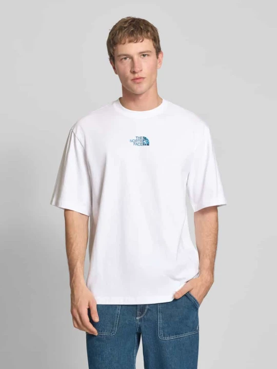 Zdjęcie produktu Oversized T-shirt z logo i okrągłym dekoltem The North Face Biały