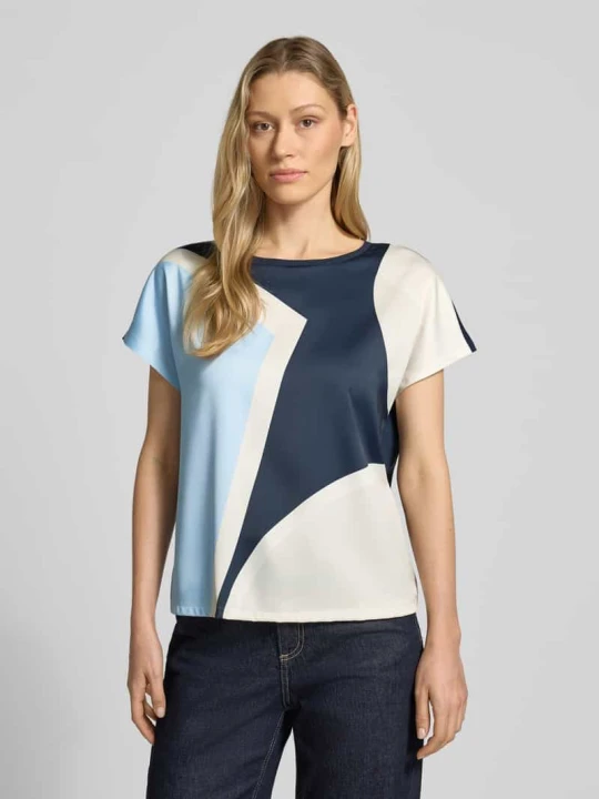 Zdjęcie produktu Oversized t-shirt z mieszanki wiskozy s.Oliver Jasnoniebieski