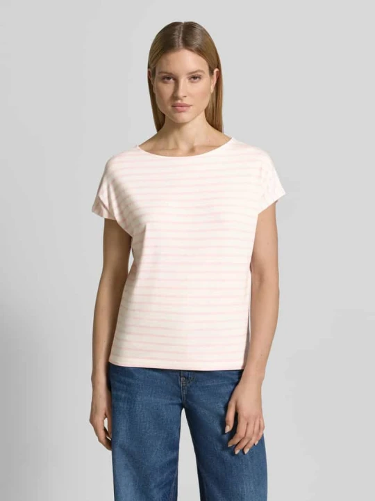 Zdjęcie produktu Oversized t-shirt z mieszanki wiskozy s.Oliver Jasnoróżowy