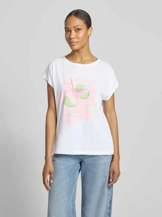 Zdjęcie produktu Oversized t-shirt z nadruk z motywem Smith & Soul Biały