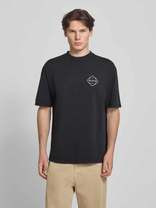Zdjęcie produktu Oversized t-shirt z nadrukiem z logo model 'Paide' Pegador Antracytowy