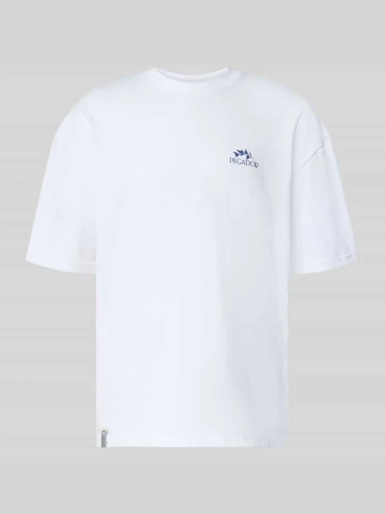 Zdjęcie produktu oversized t-shirt z nadrukiem z tyłu Pegador Biały