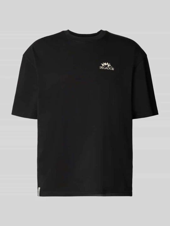 Zdjęcie produktu oversized t-shirt z nadrukiem z tyłu Pegador Czarny