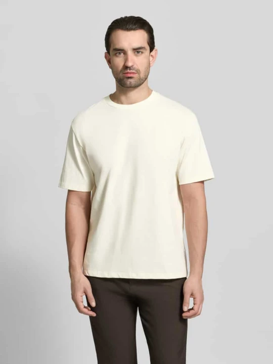 Zdjęcie produktu Oversized T-shirt z okrągłym dekoltem lindbergh Złamany biały