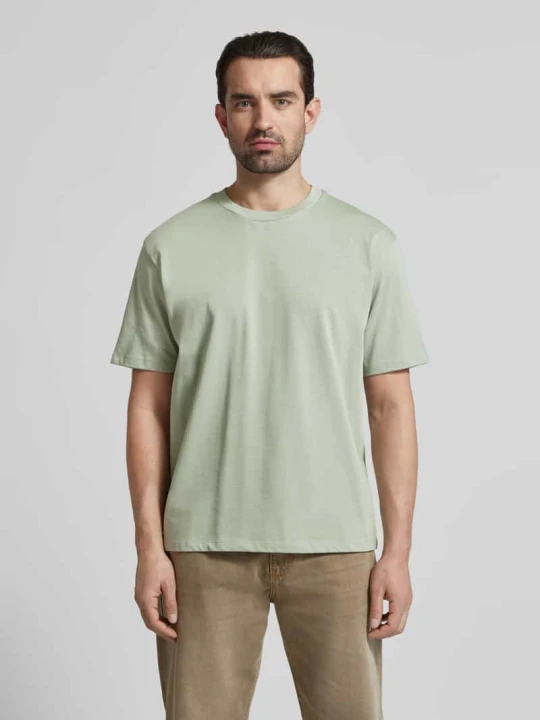 Zdjęcie produktu Oversized T-shirt z okrągłym dekoltem lindbergh Zielony