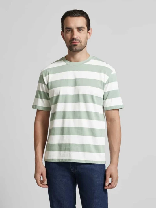 Zdjęcie produktu Oversized T-shirt z okrągłym dekoltem lindbergh Zielony