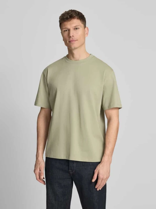Zdjęcie produktu Oversized t-shirt z okrągłym dekoltem lindbergh Oliwkowy